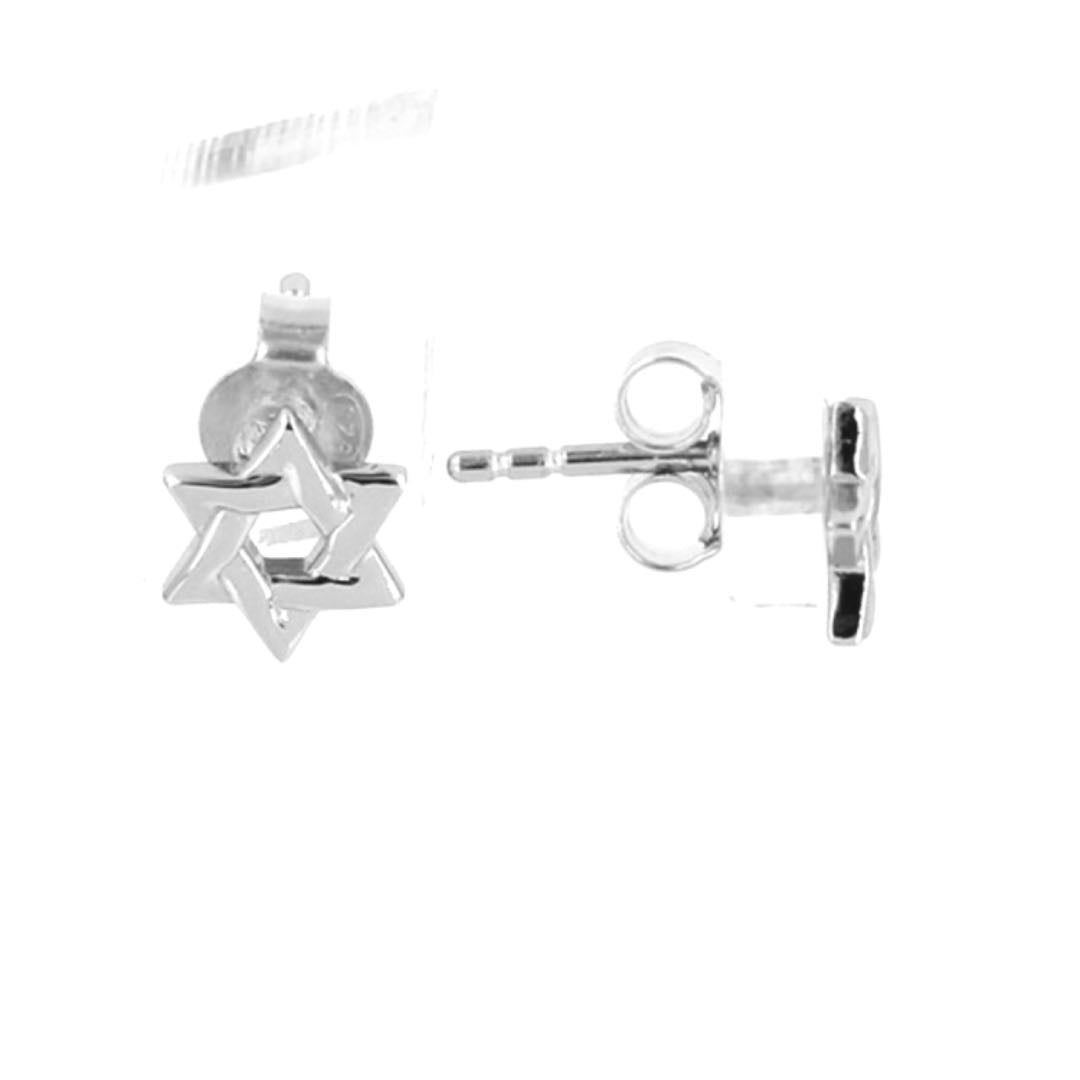 Sterling Silver Magen David Studs